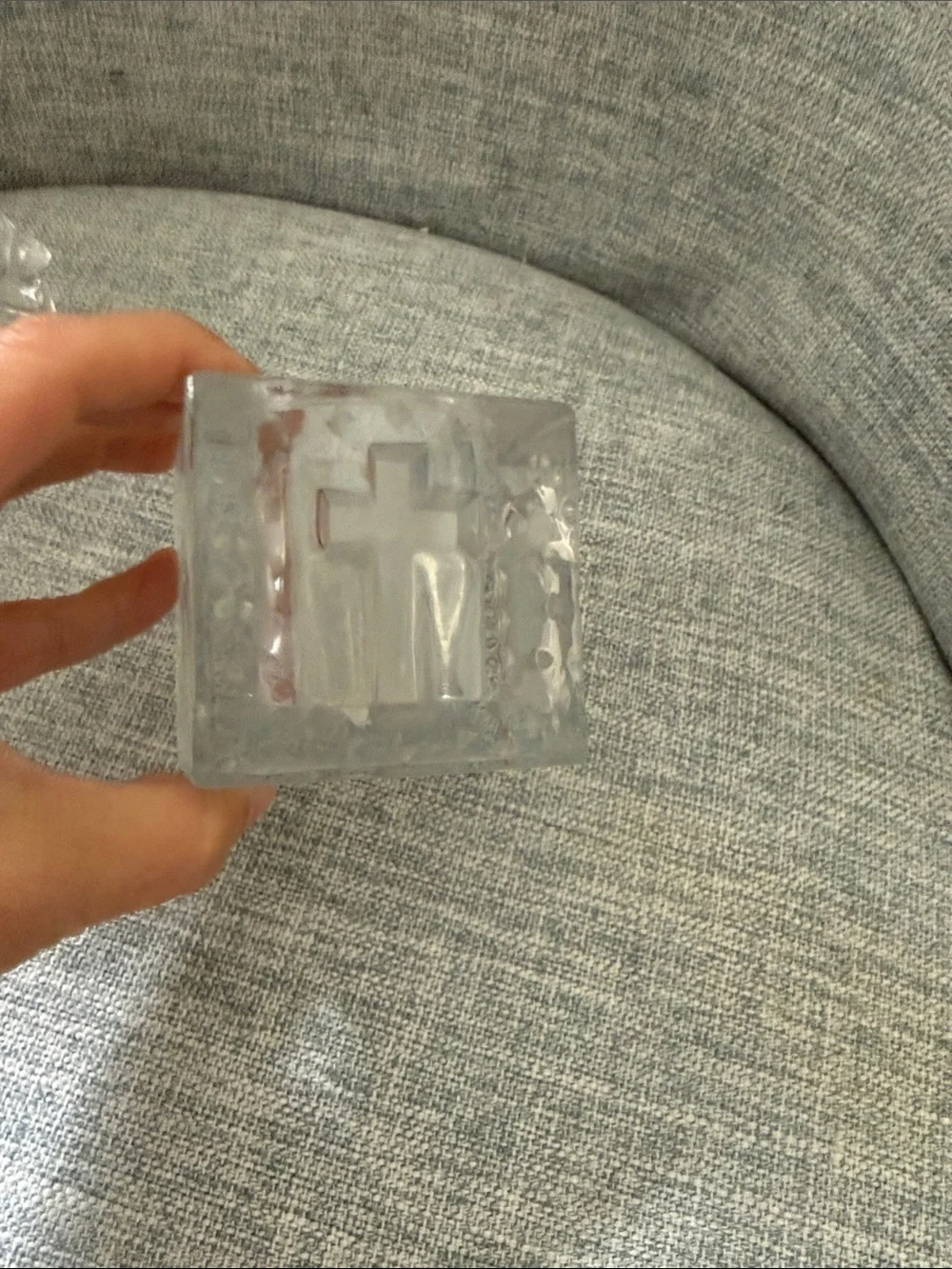 Clear Glass Cross Candle Holder - Home Accents